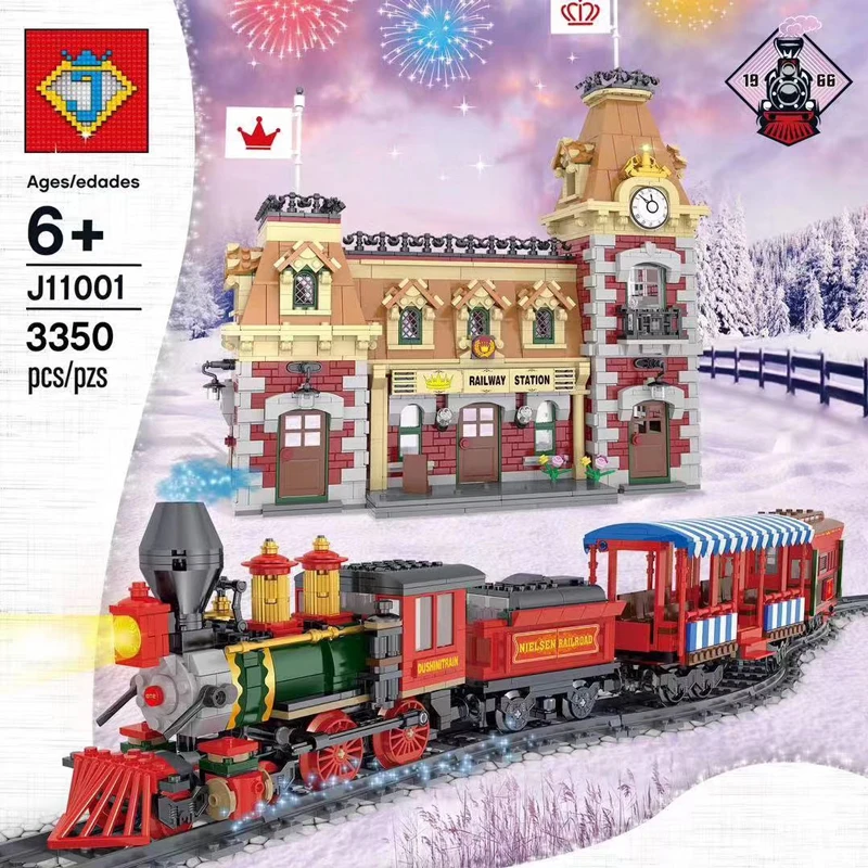 

2019 Lepinblocks J11001 Dlsney Train And Station Compatible 71044 Building Bricks Educational Toy Christmas Best Xmas Gifts