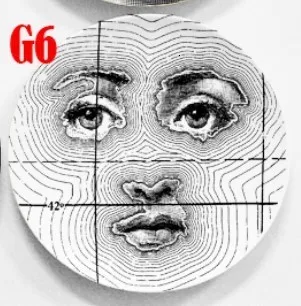 Новые 8 дюймов Milan rosenthal Piero fornasetti керамические тарелки черно-белые иллюстрации подвесные блюда образец комнаты дома отель украшения 10 - Цвет: 6