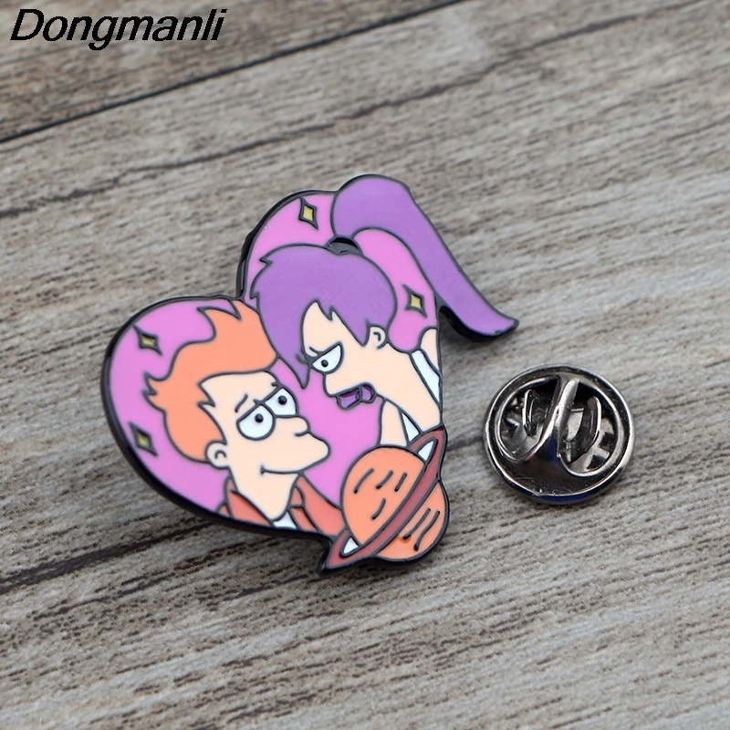 K754 Futurama мультфильм аниме забавные металлические эмалированные булавки и броши для нагрудных булавки рюкзак сумки значок коллекция подарки