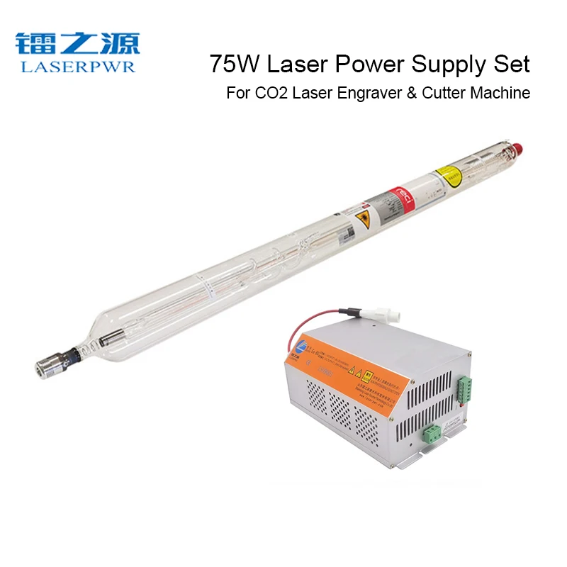 

LASERPWR ES80 CO2 Laser Power Supply+RECI T1 Glass Tube Kit UIniversal for 50W-80W Laser Cutter/Engraver Machine Parts