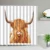 Highland Cow Theme Занавески Для Душа 3D Печать Водонепроницаемая Ткань Дикая Природа Животные Ванная Комната Занавес Набор Ванна Арт Декор С Крючками