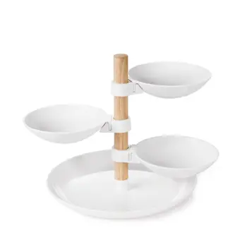 

2020 New 4-Tier Cake Stand And Fruit Plate Cupcake Plastic Stand White For Cakes Desserts Fruits Candy Buffet Stand Party