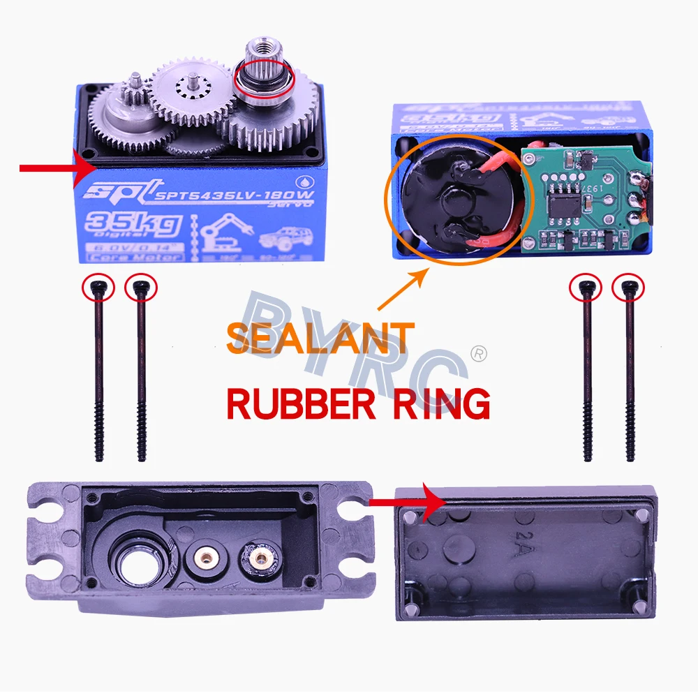1/8 1/10  RC ڵ  , SPT 5435LV 180W Ʈ  PRO  Ż  baja, 35KG, 6V  , 1 X