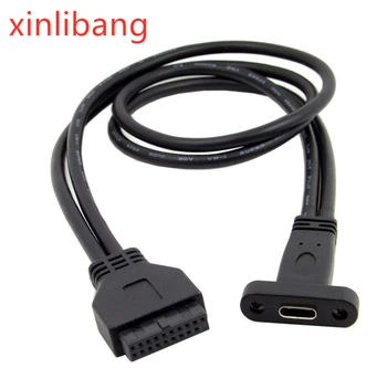 

Single Port USB 3.1 Type C USB-C Female to USB 3.0 Motherboard 19pin Header Cable 40cm