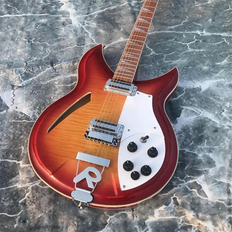 Guitarra Electrica de alta calidad 6/12 cuerdas guitarra Electrica. Imagen Real Semi hueca de Rick CS