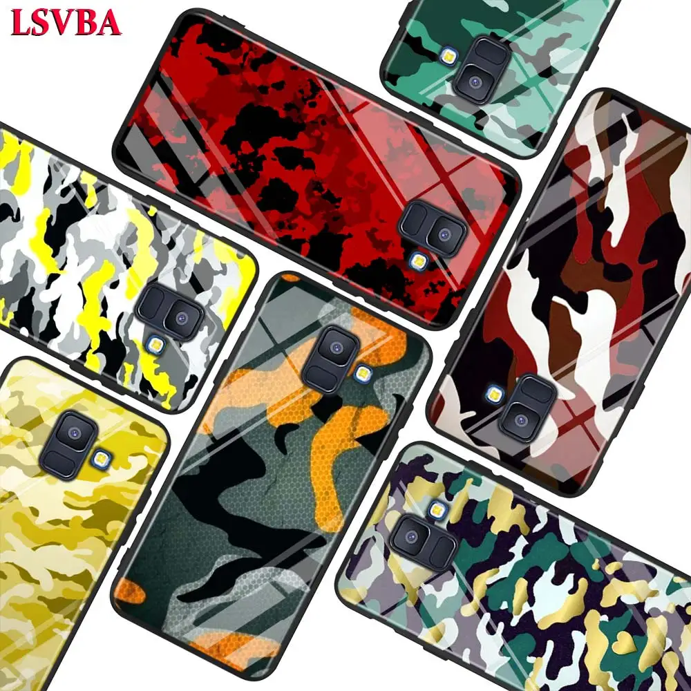 

Color Trend Camouflage For Samsung Galaxy A750 A9 A8 A7 A6 A5 A3 Plus 2018 2017 2016 Super Bright Glossy Phone Case Cover
