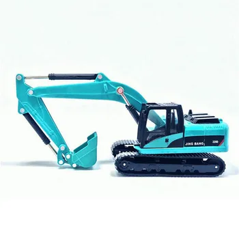 

1/60 Scale Diecast Alloy Metal Tracked Excavator Truck Wheel Kids Engineering Construction Vehicle Car Model Toys Collections