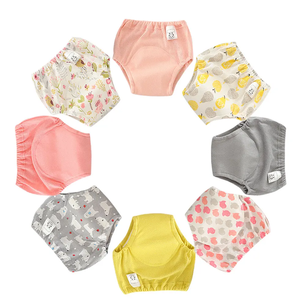 8PCS Waterproof Mesh Baby Potty Training Pants Reusable Toilet Trainer