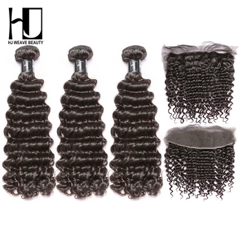 

Queen Nala OneCut Hair Bundles With 13x4 Frontal P Brazilian Hair Weave Bundles Deep Wave Virgin Human Hair Extension
