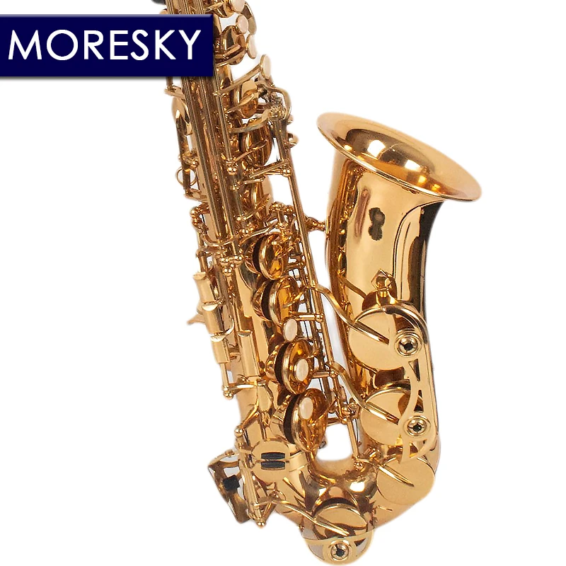 MORESKY E-Flat Eb Alto Saxophone Gold Keys With Case Music Instrument
