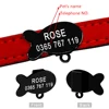 Anti-lost Dog Cat ID Tag for Collar Engraved Pet ID Tags Personalized Nameplate Fish/Bone/Cube Shape Chihuahua Free Bell Gift 2