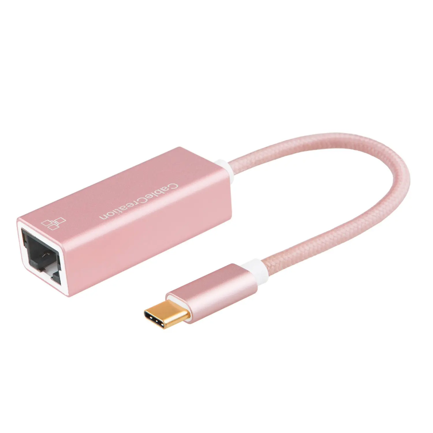USB-C-адаптер Ethernet, usb type-C-RJ45 Gigabit LAN Сетевой кабель, совместимый с MacBook Pro, Chromebook Pixel - Цвет: Rose Gold