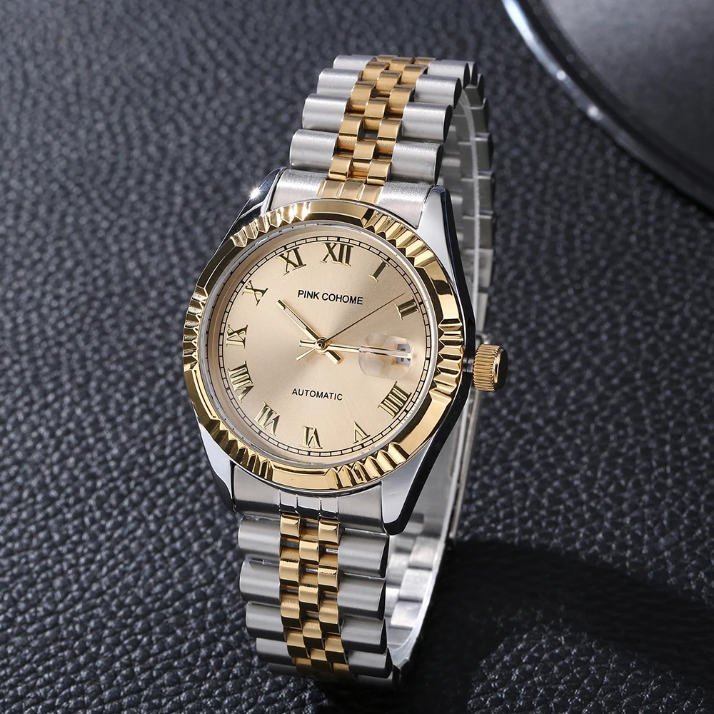 Relógio Masculino Automático Pulseira de Automática Mecânica Garrafas de Água Automático Masculino e Masculino de Alta Qualidade Aço Inoxidável - Image 6