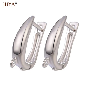 

DIY Earrings Jewelry Making Supplies, 1 Pair Pure Color Brass Metal Earring Clasps, Handmade Earring Hooks Accessories