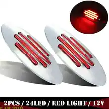 Aliexpress - 24LED Red Truck Trailer Side Marker Light Oval Chrome Base 12V Reverse Light For Truck