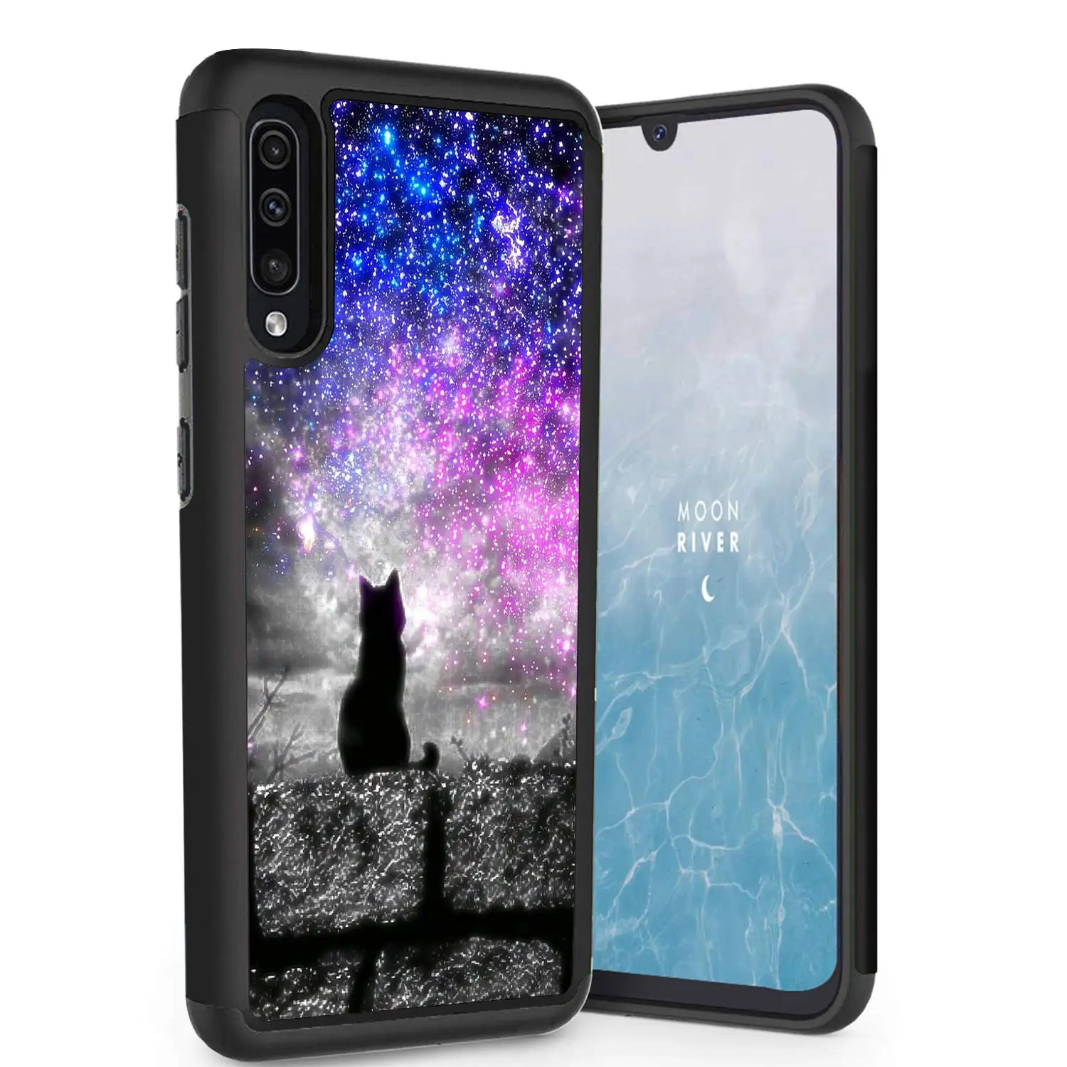 Чехол для Sumsang Galaxy A50 2019 двухслойная броня гибридный жесткий защитный чехол