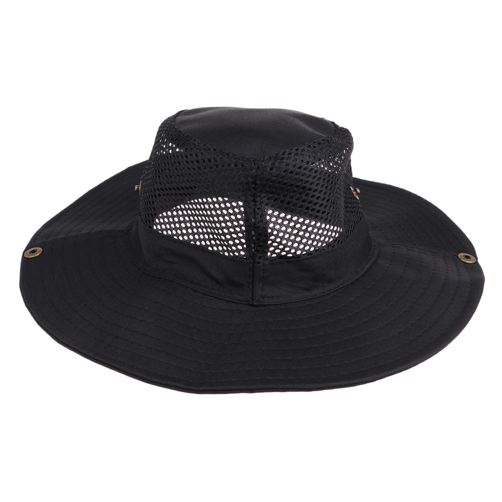 Outdoor Sun Protection Wide Brim Bucket Hat Breathable Boonie Cap for Fishing Boating Hunting Hiking Camping