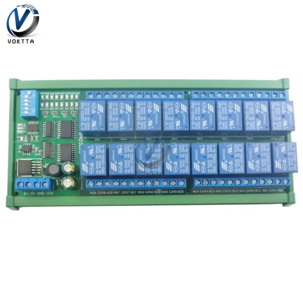 8CH DC 5V 12V 24V RS485 RS232 (TTL) Modulo di controllo Modbus RTU UART