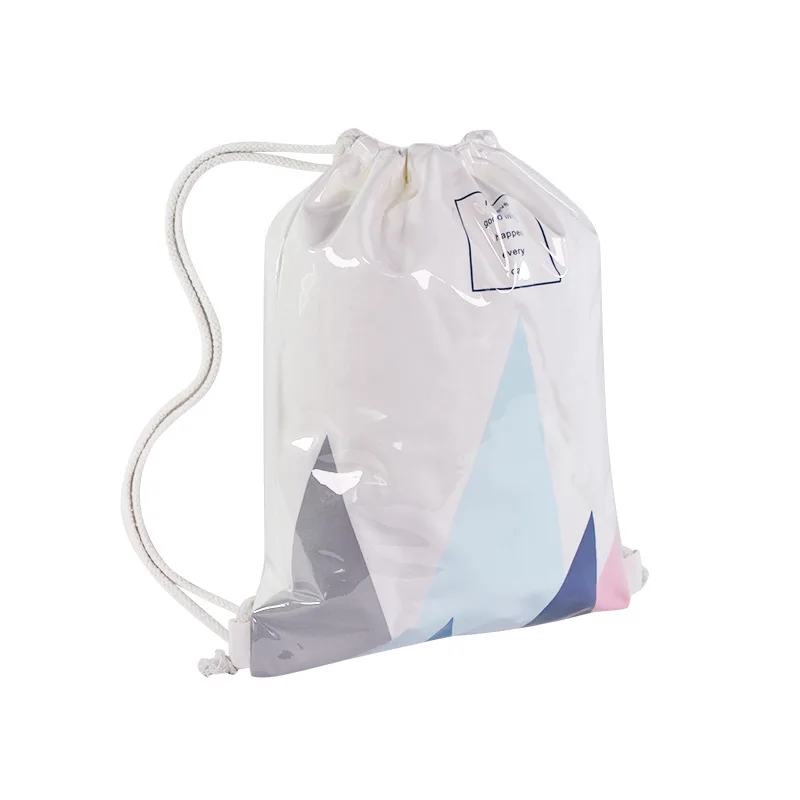 Инспекционные производители настраиваемый цветной печати многоцветная Холщовая Сумка сумка со стягивающим шнурком и напечатанным текстом пуловер со шнурками сверху закрытие