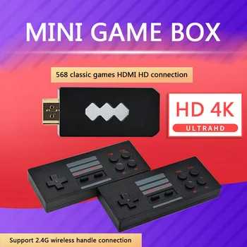 

Retro 568 Games Mini Game Console 4K HDMI Wireless Double Controller Video Gaming Player Handheld Game Player with Memory Card