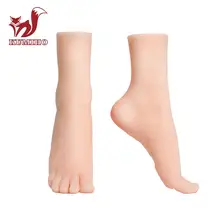 KUMIHO Realistic Silicone Female Foot Models with Nails Flexible for Jewelry Display for Cosplay Performance Stage props