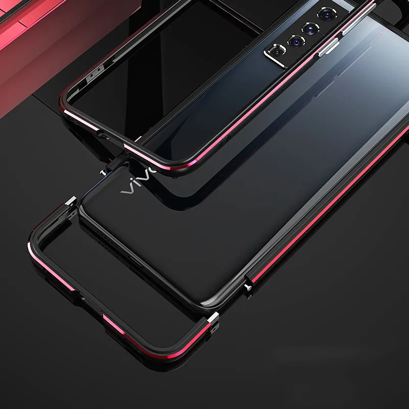 For VIVO X50 /X50 Pro Aluminum metal bumper Frame Slim Cover phone case+ carmera Protector