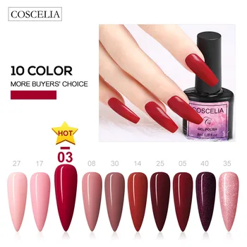 

COSCELIA 6/10 pcs 8ml Nail Gel Polish Set Soak off LED UV Gel Varnish Nail Set&Kit For Nails Art Manicure Tool