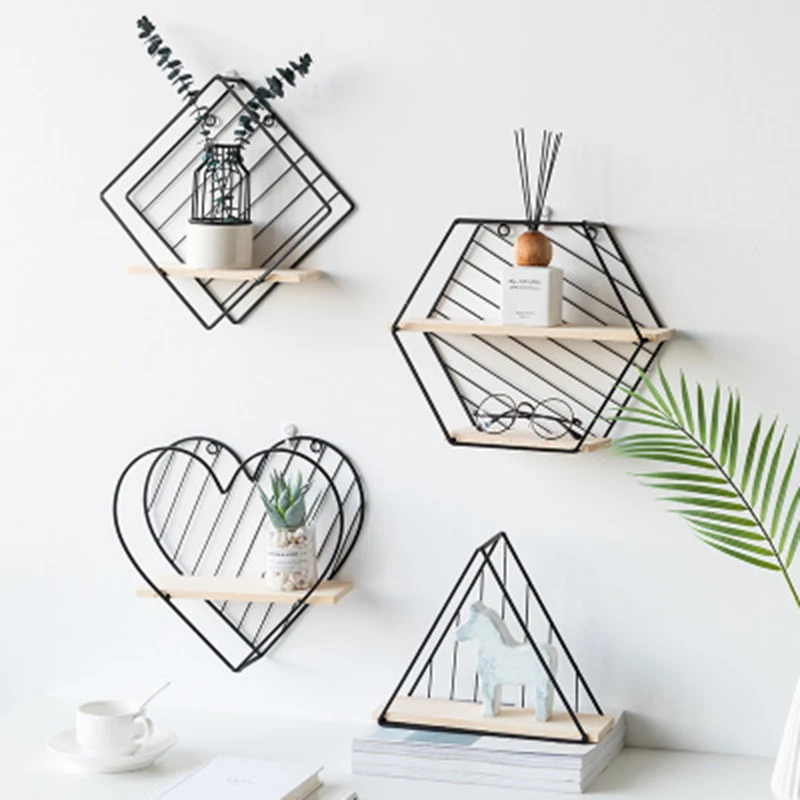 1 шт. железная деревянная декоративная полка для хранения самостоятельной сборки