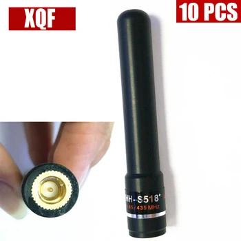 

XQF 10PCS HH-S518+ UV high gain antenna SMA-M short hand for YAESU Vertex VX-1R VX-2R VX-3R VX-7R Zastone UV-3R two way radio