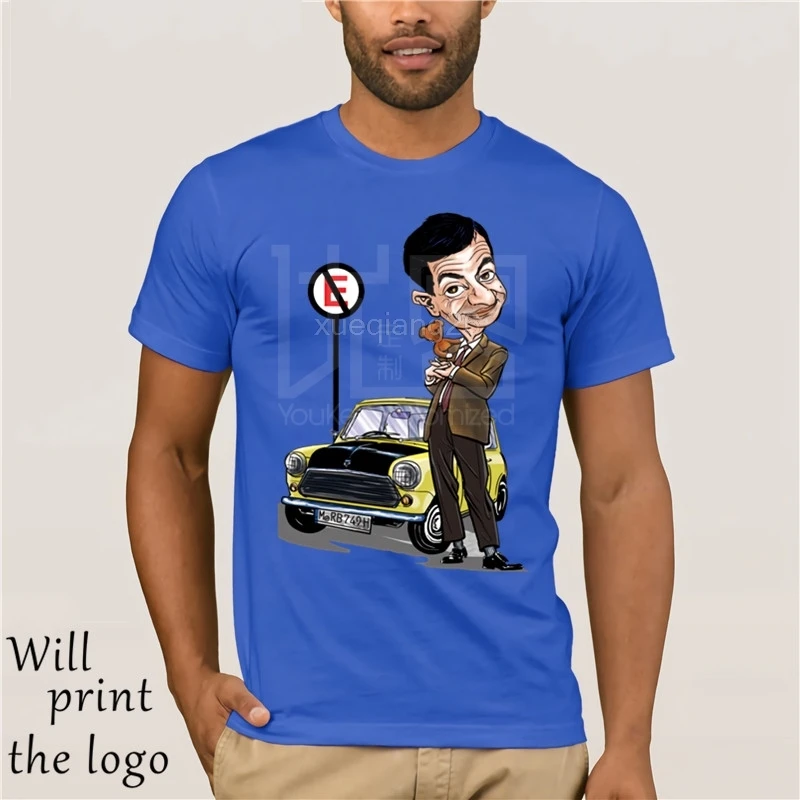 Mr Bean Tee Uomo ретро Mini Cooper Car графическая футболка di Cotone Per Divertente Homme Spedizione
