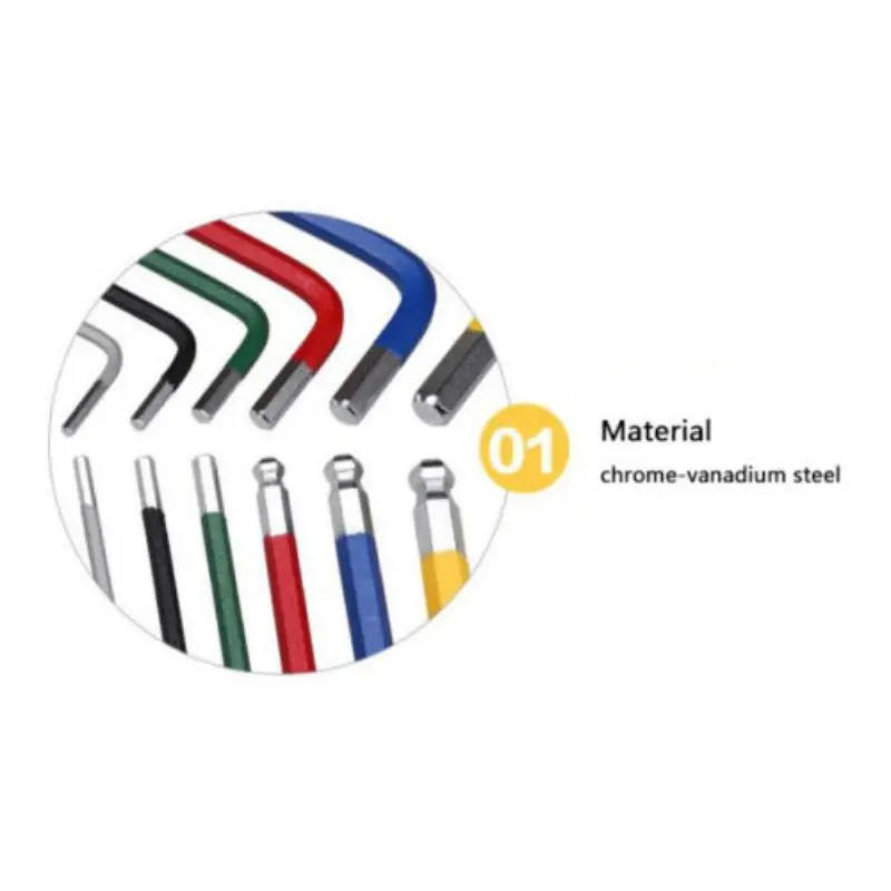 Hot 6pcs/Set High-quality Professional Multi-function 6 Colors Hex Key Wrench Set Bicycle Repair Tools
