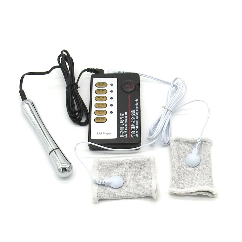 Large-Size-Electric-Shock-Anal-Plug-Electro-shock-Penis-Ring-with-Host-and-Cable-electro-stimulation