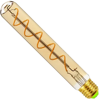 

TIANFAN Led Bulbs Vintage Light Bulb T28 185mm Edison Bulb 4W Dimmable Spiral Filament Amber Clear 110V 220V Decorative Bulb