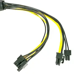 25 см PCI-e 8pin to dual 8Pin/PCIe 8pin-2x видеокарта кабель питания двойная графическая система совместима с проводом 18AWG #10