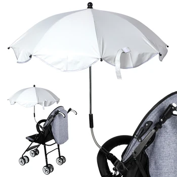

1pcs Detachable Baby Stroller Umbrella Adjustable Pram Baby Stroller Cover UV Rays Sun Shade Parasol Rain Protecter Outdoor Tool
