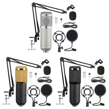 

Condenser Microphone Bundle BM-800 Mic Set for Stu dio Recording & Brocasting Microphone Kit for Pc Computer
