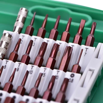 

1 Set 60 In 1 S2 Tool Steel Precision Screwdriver Nutdriver Bit Repair Tools Kit Sets