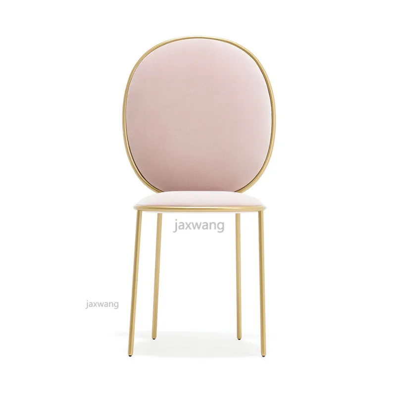 Настраиваемый Модный золотой железный металлический обеденный стул туалетный кофе гостиная зал сад исследование Принцесса Принц мебель - Цвет: B pink