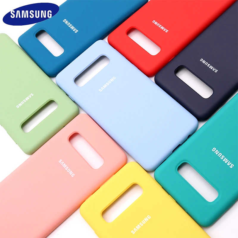 Funda de silicona sedosa para Samsung Galaxy S10 Plus/S10e, carcasa protectora trasera suave de alta calidad S 10 + S10 E