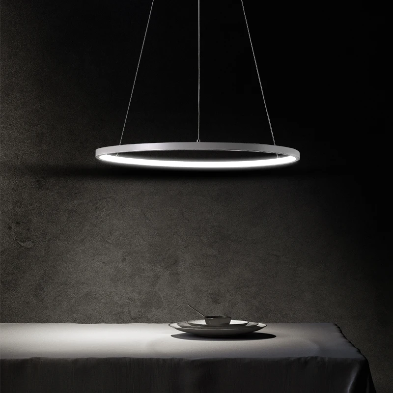 Современные светодиодные подвесные светильники с круглыми кольцами подвесные лампы luminaria скандинавские для столовой, гостиной, спальни, кухни, крепеж для подвесных светильников