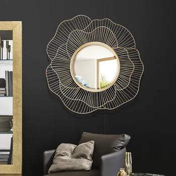 

Wall decoration mirror wall hanging iron wall decoration living room entrance mirror background wall pendant MJ707