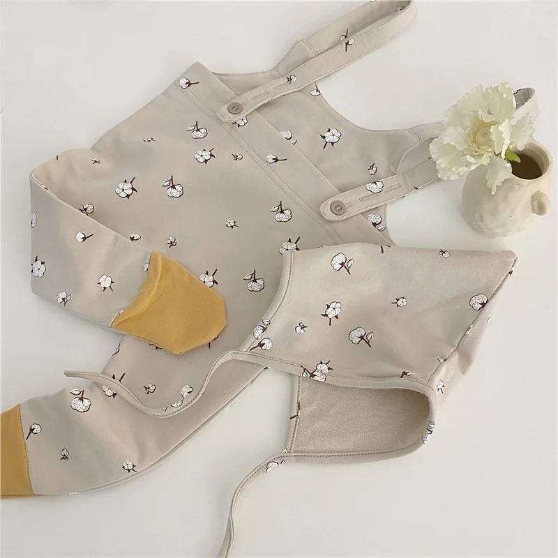 Newborn Baby Boy Girl Clothes With Hat Spring Baby Footed Romper Cotton Girl Pajamas Infant Jumpsuit Outfits baby clothes