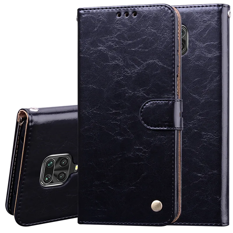 Leather Wallet Flip Case with Card Holder and Magnetic Closure