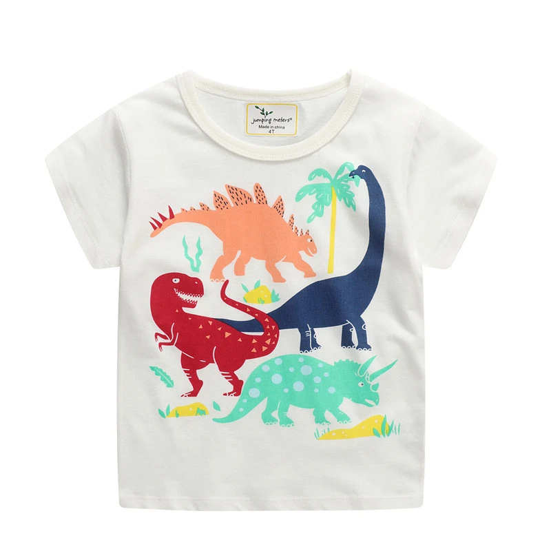 Camisetas con estampado de dinosaurios para niños y niñas, camisetas de  algodón con estampado de animales para bebés|Camisetas| - AliExpress