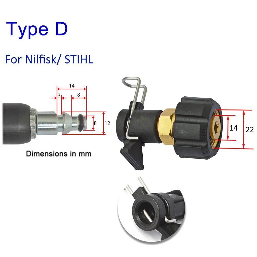 Pressure Washer OutletHose Connector Converter for Karche Bosche AR Black Decker Patriot Dawoo Nilfisk STIHL Water