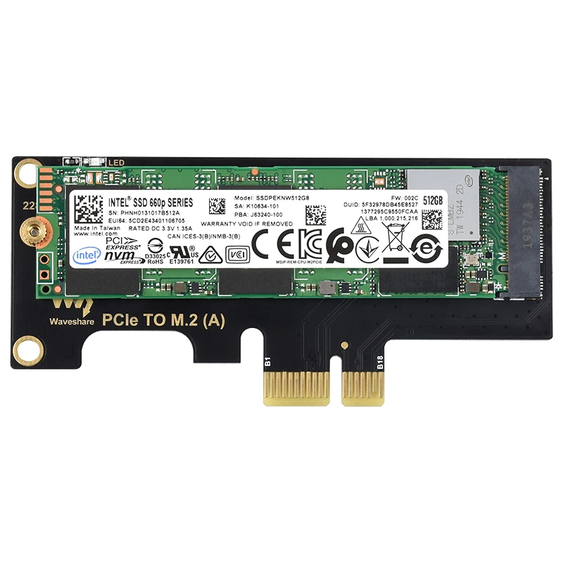 CM4 PCIe to M.2 ����� ī�� ���׷��̵� �ϵ� ����̺�, NVME M.2 SSD��, LED ����Ʈ ����, ����� ���� ��ǻ�� ��� 4 �����