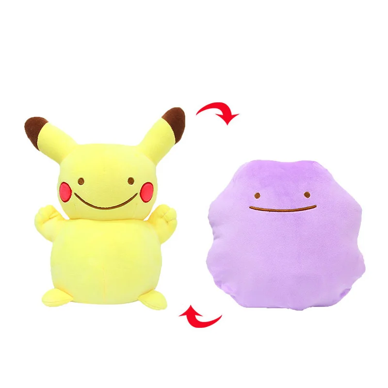 ST04 Takara Tomy Pokemon Волшебные трюки Ditto деформационная подушка в форме Пикачу Eevee Squirtle двухсторонняя плюшевая кукла игрушки для детей - Цвет: ST04