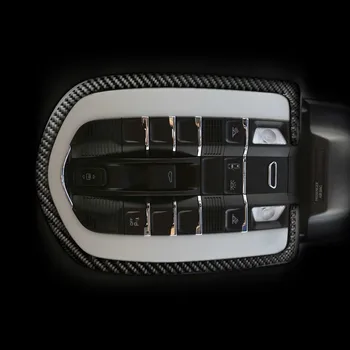 

Car Styling Front Roof Reading Light Frame Decoration Sticker Trim For Porsche Macan 2015-18 Carbon Fiber Decals