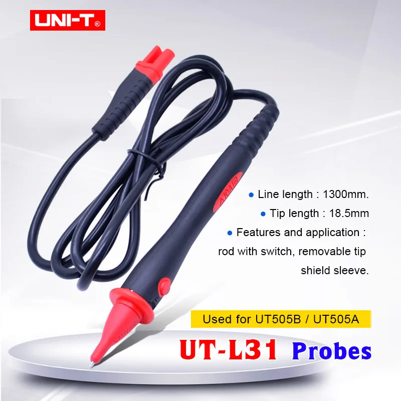 

UNI-T UT-L31 Rod with switch Insulation Test leads;remote controlled probe Test Pen; Applies To UT505A UT505B Remote Test Lead