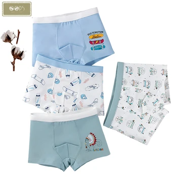 

2PCS Comfortable boy's underwear cotton boxer children's underpants Soft Teenagers Male Boy Panty child boxers Class A Clothe